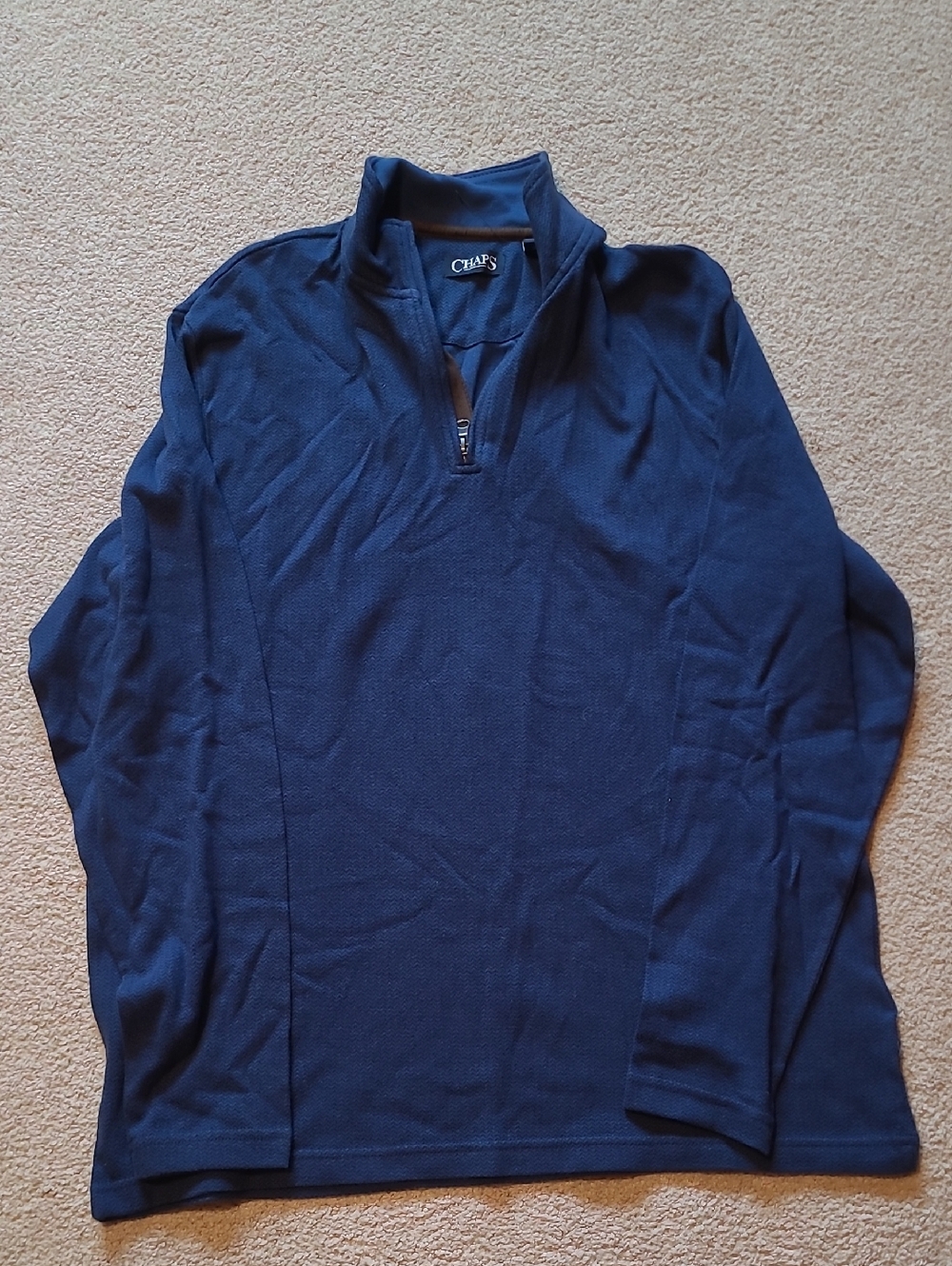 Chaps Men's Dark Navy Half-Zip Pullover Sweater